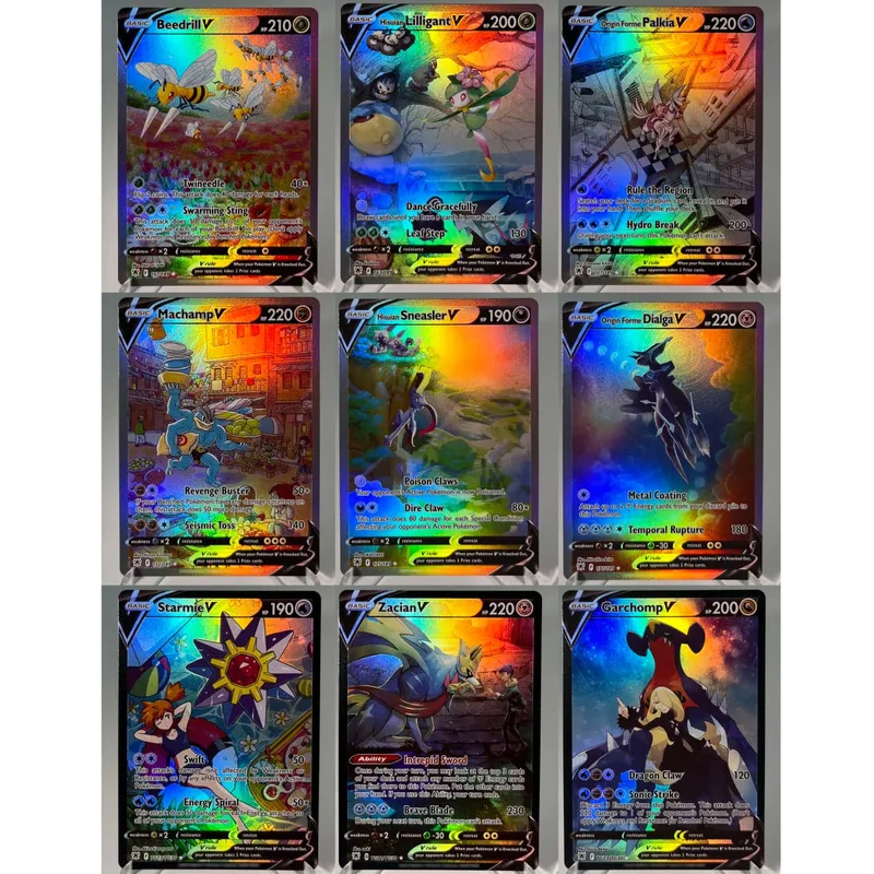 OBF PAL ASR Cards PTCG4-B EX Rainbow Ninetales Cleffa Charizard Rare Collection Battle Toys Gifts for Hobbies — image 5