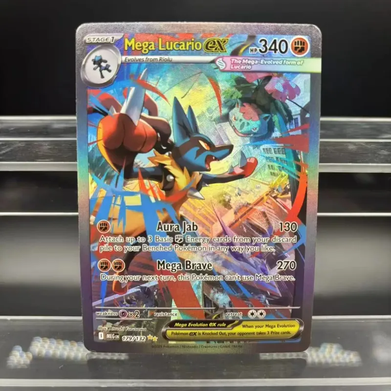 Gør-det-selv samlingskort DK Mega Symphonia Mega Brave Gardevoir Lucario Selvlavet enkeltkort Klassisk spil Anime-kort gavelegetøj