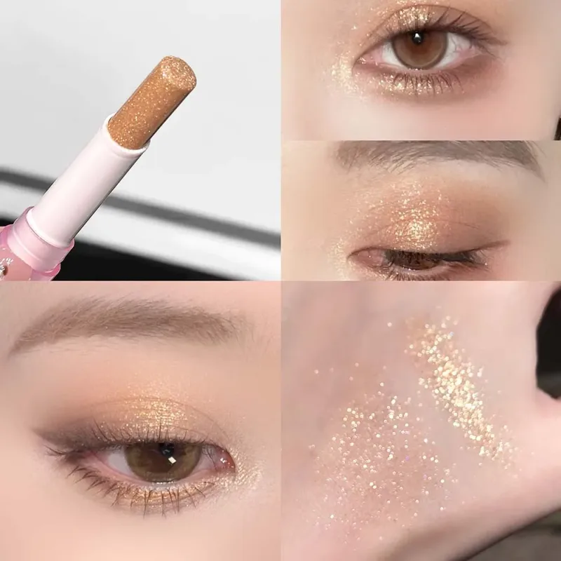Sparkling Waterproof Eyeshadow Highlighter Pen Blue Diamond Jelly Eyeshadow Stick Glitter Pink Purple Eye Shadow Brighten Makeup