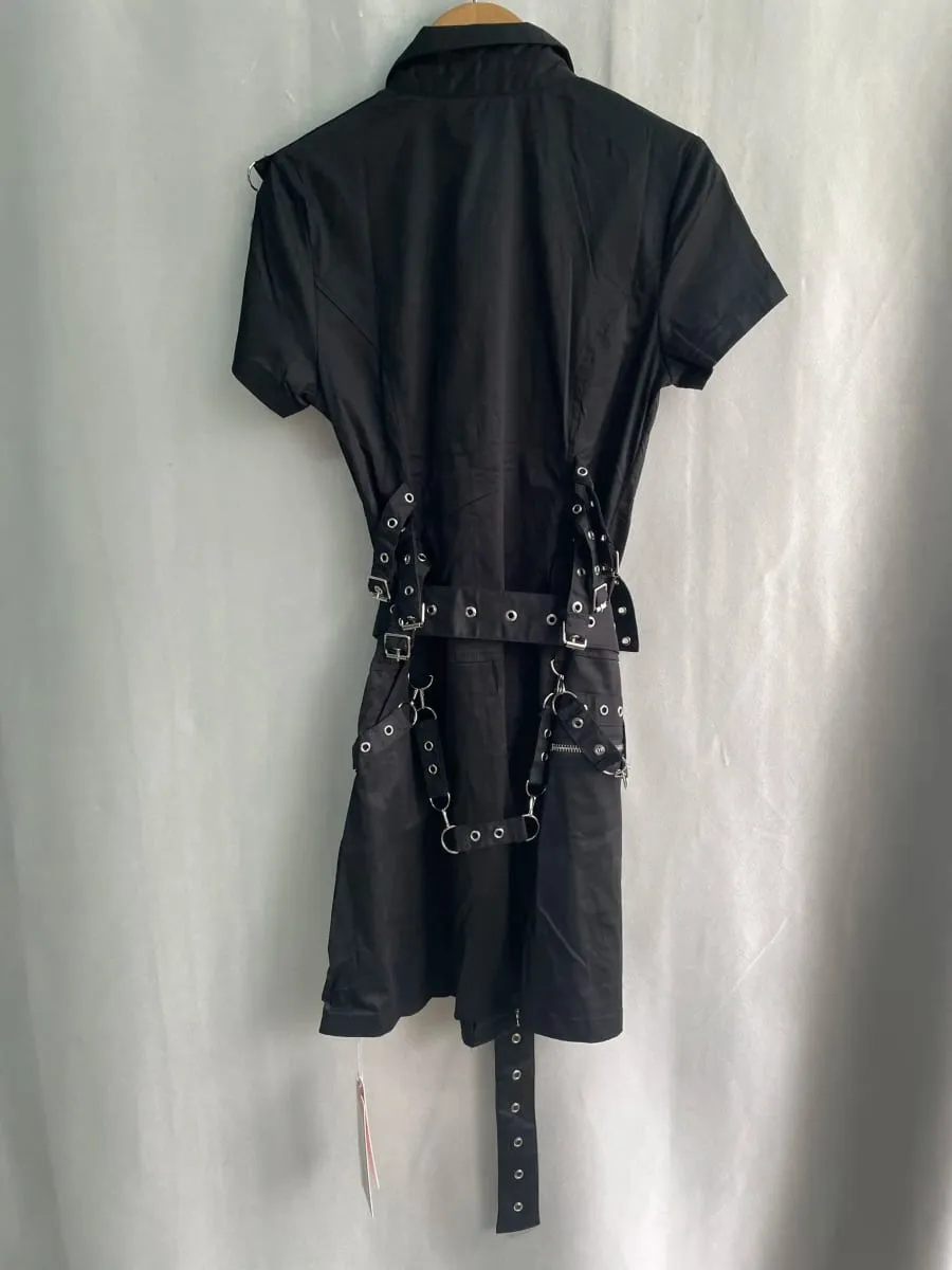 Premium Slim Dark Casual Dresses Japanese Unique Half Sleeve Minority High Street Robe Personalized Y2K Goth Punk Style Vestidos