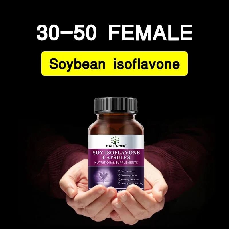 Soy Isoflavone Extract Capsules Physical Condition Maintenance Menopause Relief Mood Support Female Nutritional Supplement