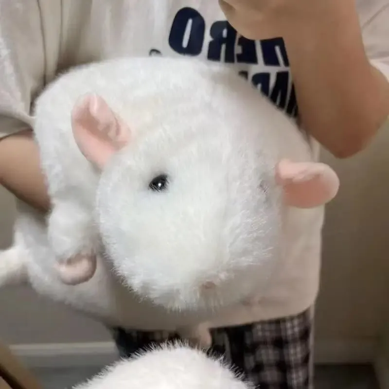 1Pc 35/50/90cm Cartoon Flower Branch Rat Soft Oversized Animal Figure Cute Simulation Big Mouse Plush Toy Pillow Birthday Gift — image 6