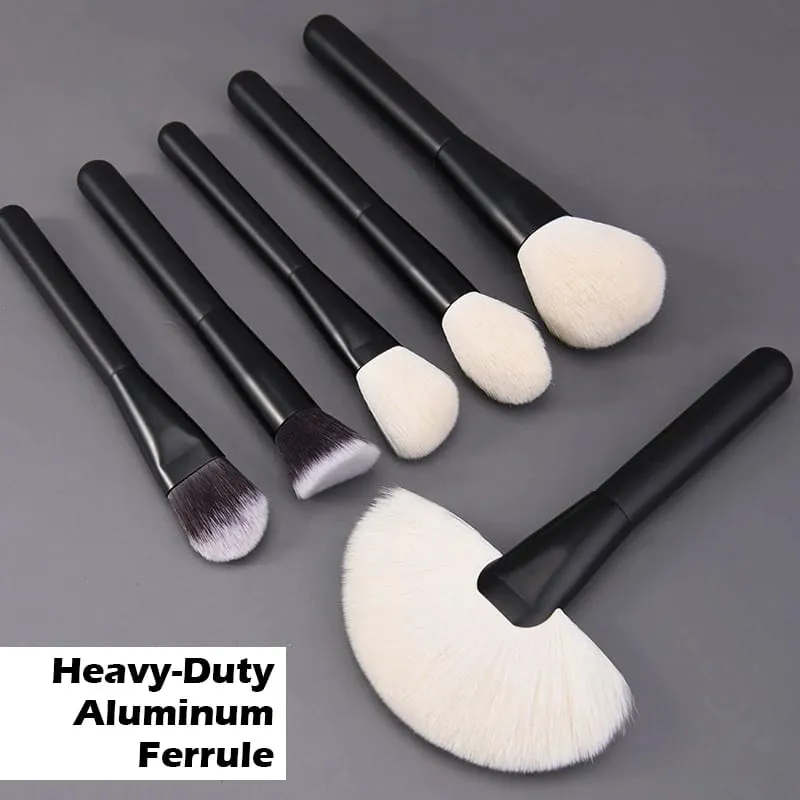 18PCS / 12PCS Animal Goat Hair Makeup Brushes Set Wood Handle makeup brush beginner makeup tools — image 2
