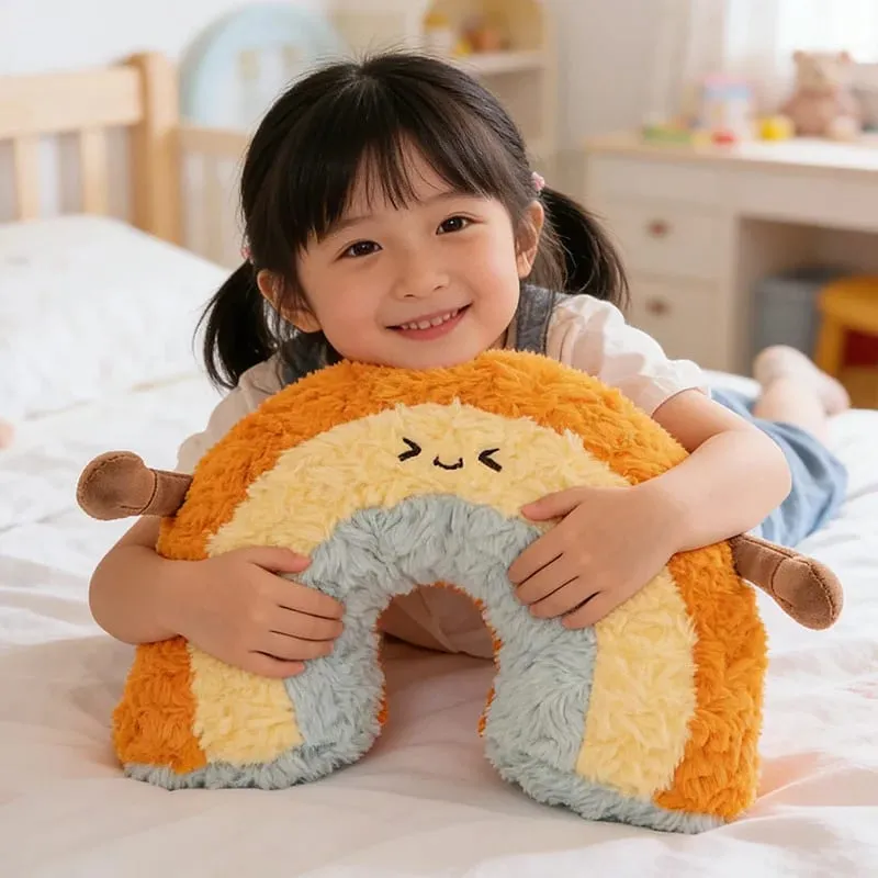 45cm Cute Rainbow Cloud Sun Moon Star Throw Pillow Cushion Rainbow Plush Toy Bedroom Decoration Doll Pillow Sofa Cushion