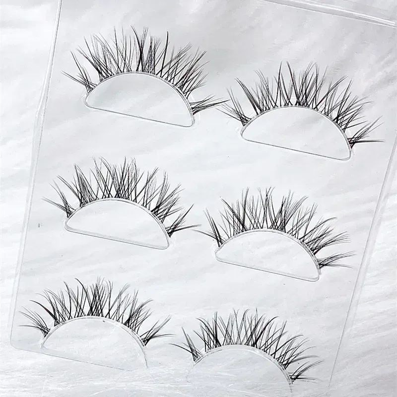 HBZGTLAD3pairsTransparent Terrier Simulation Eye Tail with Long Air Eyelashes Pairs Natural 3D Mink False Eyelashes Makeup Fake — image 6
