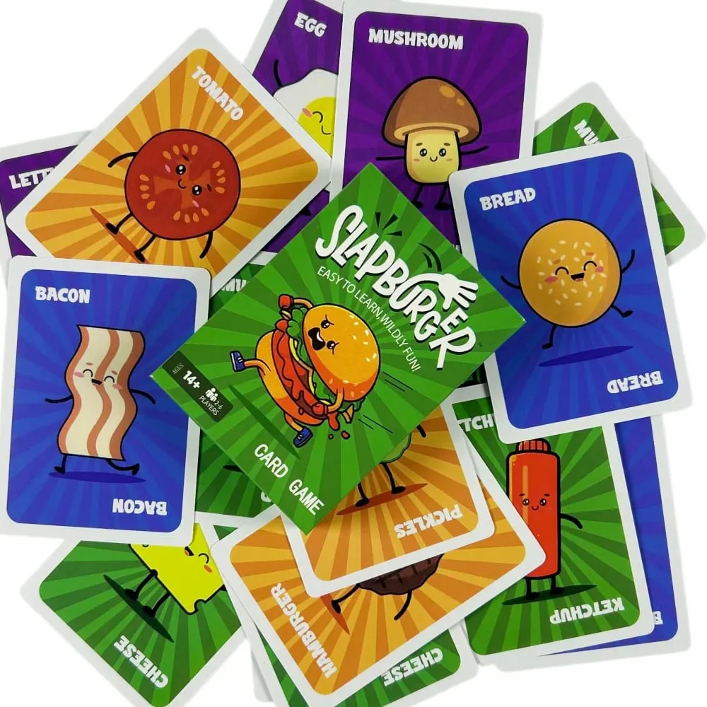 Slapburger Card Game Fun Family Games for Game Night Playing Card Games Families Party Easy to Learn Wildly Fun Deck Cards — image 3