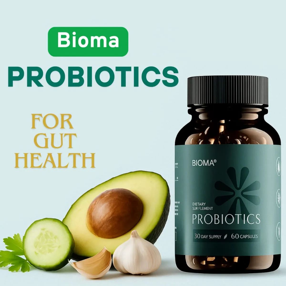 Digestive Health Probiotic Gut Support for Men & Women with Xylooligosaccharides Tributyrin & Bifidobacterium - 60 Capsules