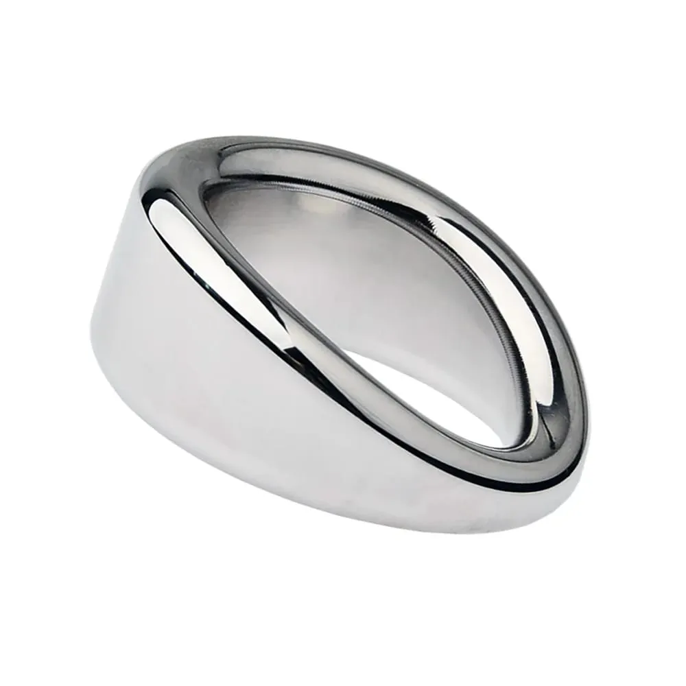 Stainless Steel Testicle Stretcher Heavy Duty Penis Ring Metal Lock Cock Weighted Exercise Scrotum Pendant Male Bondage Sex Toy — image 1