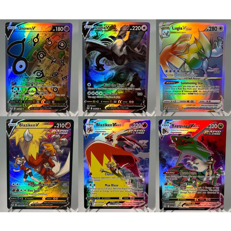 Pokémon GO PKM Cards PTCG6-E GX Rainbow Mewtwo V Dragonite VSTAR Rare Collection Battle Toys Gifts for Hobbies — image 9