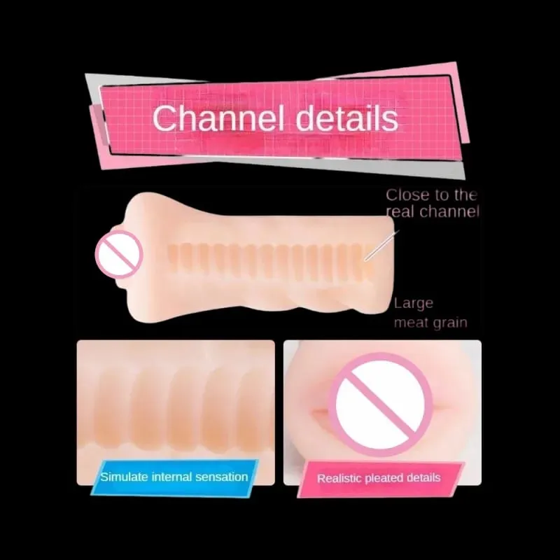 Soft TPE Aircraft Cup Male Stroker with Oral Vaginal Anal Textures Realistic Pocket Pussy Training Sex Toy for Men — image 6