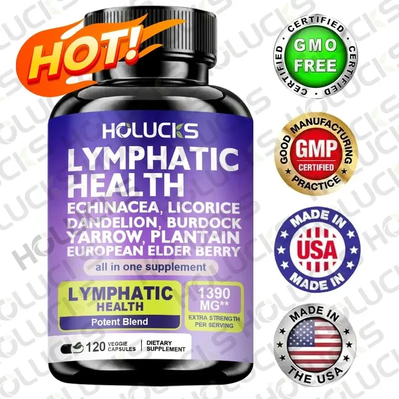 Buy 2 Get 2 Free! Pure Lymphatic Health Capsules Support Reduces Swelling Boosts Detox & Immune System Improves Circulation
