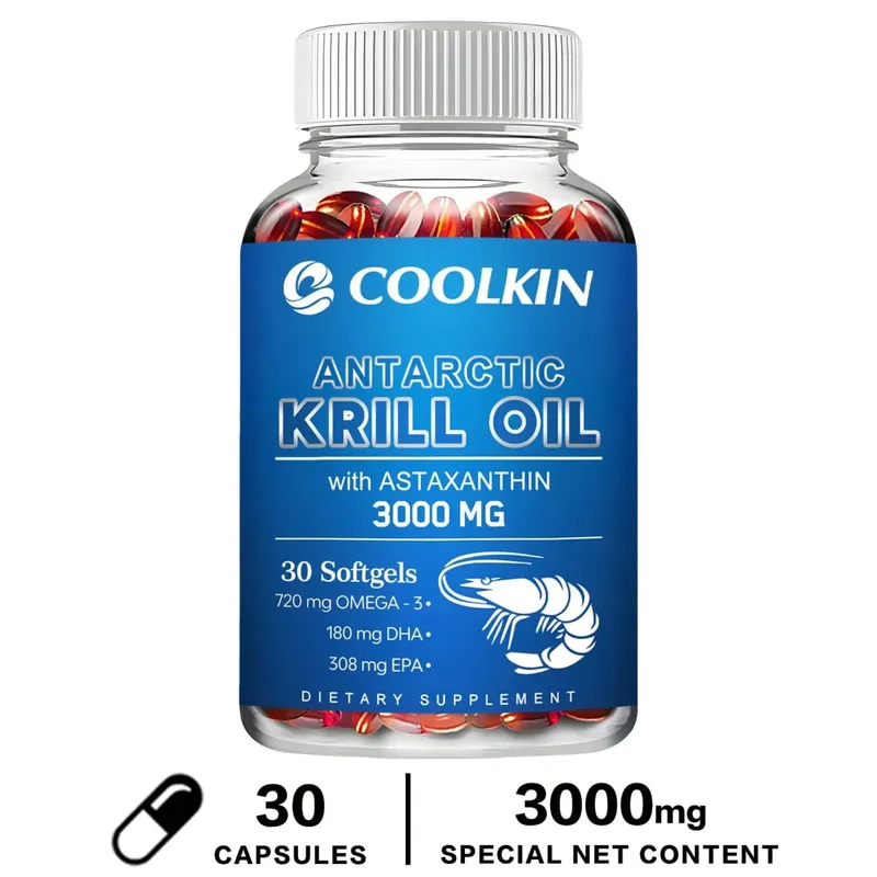 Huile de krill antarctique 3000 mg - avec oméga-3 EPA DHA astaxanthine et phospholipides - Complément alimentaire durable — image 8