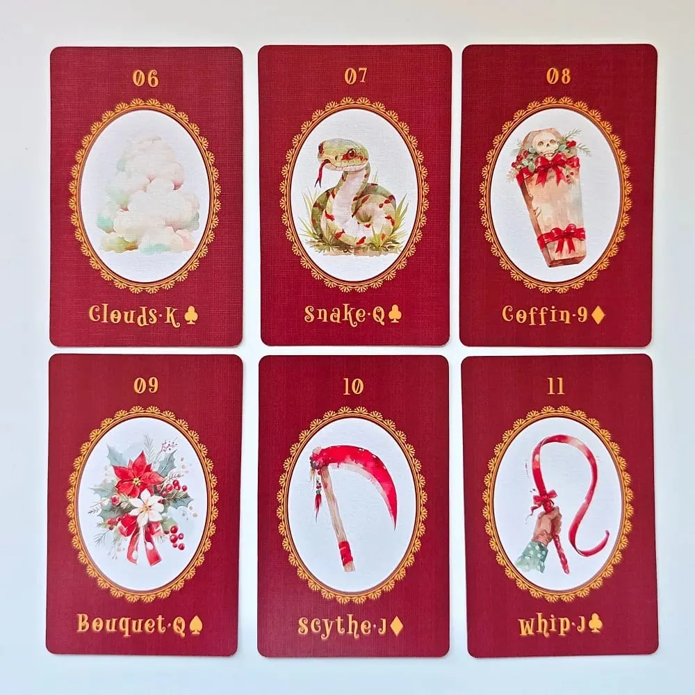 Christmas Carol Lenormand Oracle Cards 42PCS Christmas Watercolor Tarot Deck 6*9cm Divination Board Game Christmas Gift — image 6