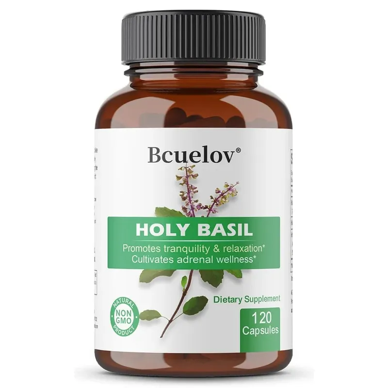 Holy Basil Tulsi Extract Capsules Support Adrenal Immune Respiratory & Daily Calm Wellness Stress & Anxiety Relief — image 9