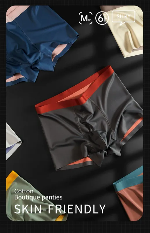 MiiOW Men Underwear Set 100S Modal Men's Boxershorts Silky Breathable Man Panties 5A Antibacterial Mens Boxer Briefs Underpants