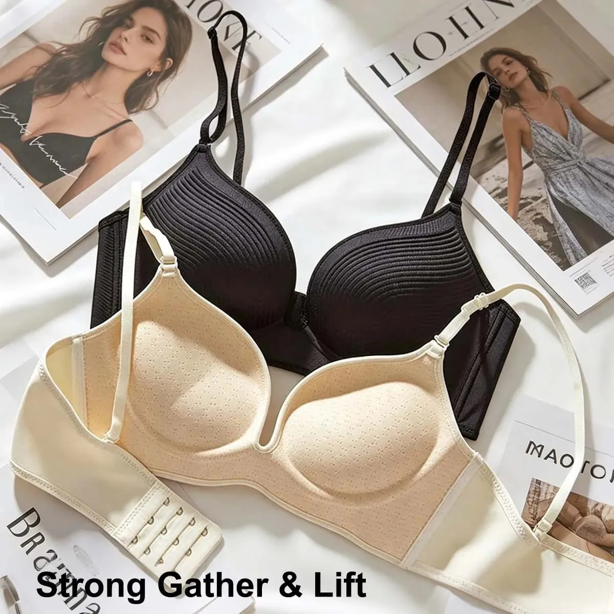 Women's Ultra-Thick 10cm Seamless Push-Up Bra Adjustable Lingerie for Small Breasts Comfortable Underwear — image 1