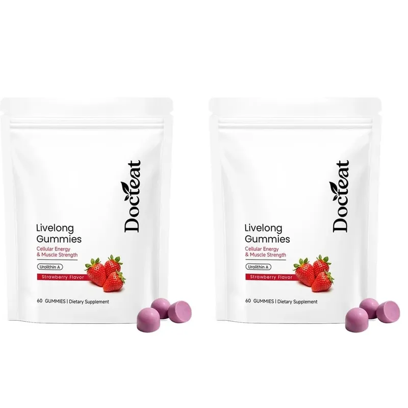 Docteat Urolithin A Gummies Muscle Vitality Support Cellular Energy Mitochondrial Health Daily Wellness Supplement 60 Gummies