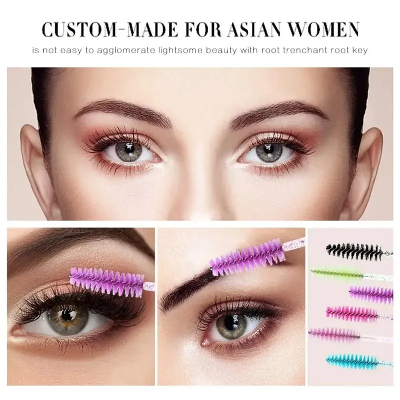 Wholesale Eyelash Brush Mascara Wands Wholesale Spoolies Eyebrow Lash Cleaning Brushes Applicator Makeup Tools 50/1000/2000pcs — image 6