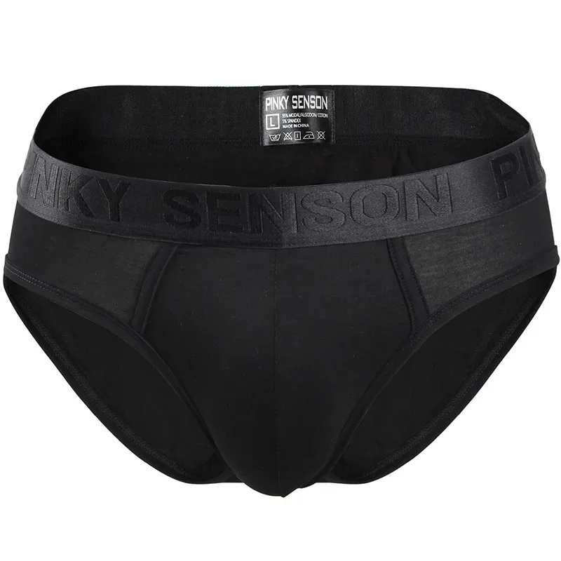 Pinky Seaso Brand Pinakamabentang Sexy Triangle Pants Modal Manipis Solid na Kulay na Panloob na Kasuotang Panloob na Lalaki Modal Briefs Ventilate Plus Size Men — image 28