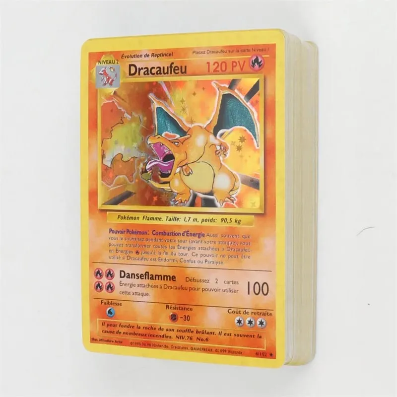 French Version 1996 Year 1st Edition Pokémon card Charizard Pikachu Mewtwo Blastoise Collecting card toys 151Pcs boxed