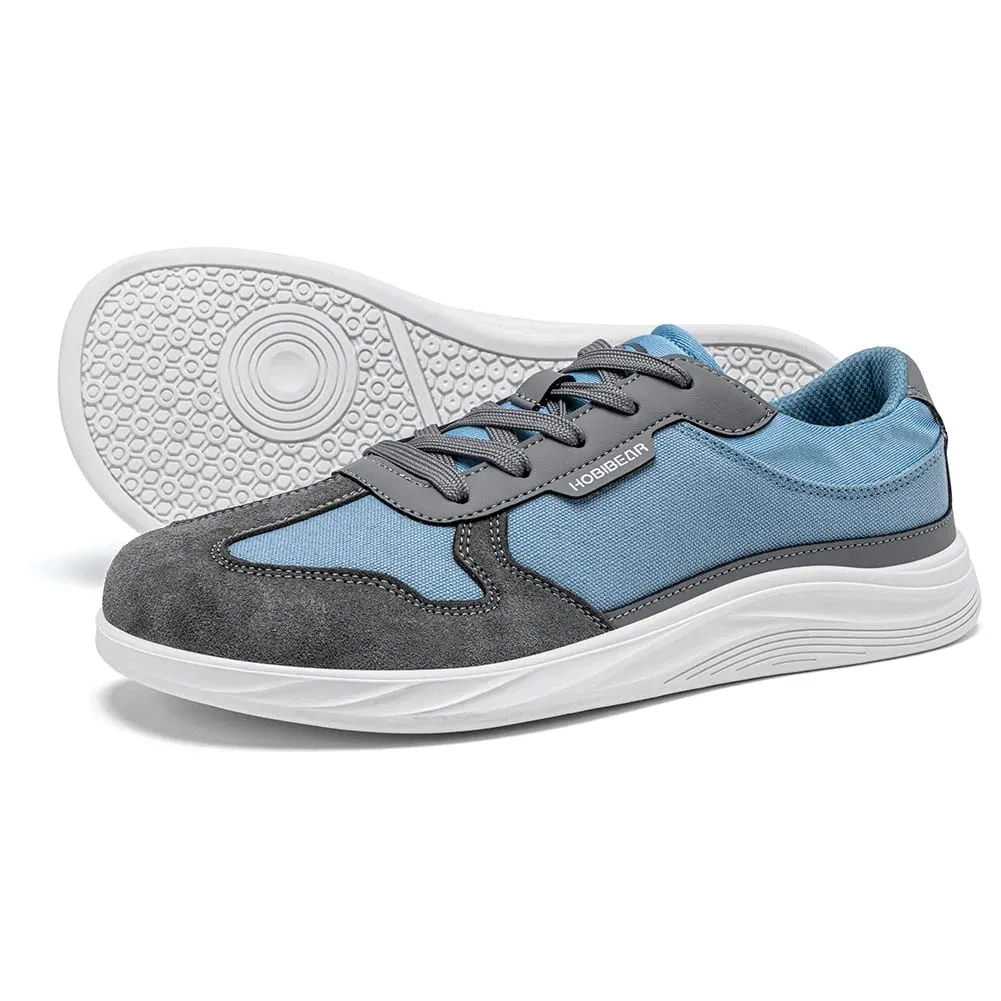 Homens Mulheres Sapatos De Biqueira Larga | Sapatilhas minimalistas de lona de couro artificial, leve, casual, com cadarço, sapato de caminhada — image 10