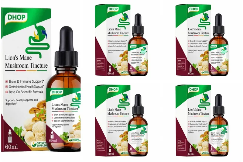 Lion's Mane Mushroom Extract Drops 60ml Hericium Erinaceus Supports Brain Immune Health Vegan Liquid Supplement for Adults — image 11