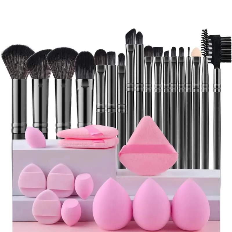 18PCS Women's Makeup Brushes Set - Eye Shadow Foundation Blush Cosmetic Brushes Soft Make up Tools with Storage Bag — image 8