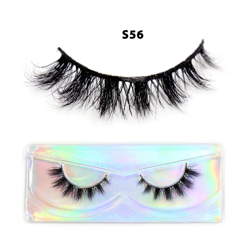 Short Natural 3D Mink Lashes Fluffy Wispy Fake Eyelashes Crisscross False Lashes Eyelash Extension Makeup — image 25