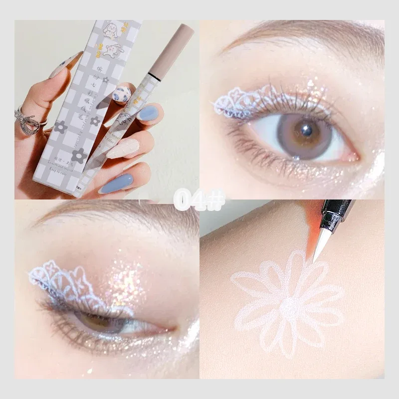 สีสันอายไลเนอร์ดินสอ Matte กันน้ำไม่ Blooming อายไลเนอร์ Long Lasting Liquid Eye Liner ปากกาแต่งหน้าเครื่องสำอาง