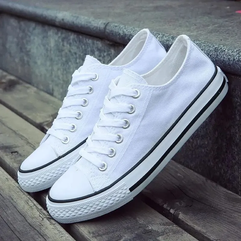 Men's Canvas Shoes Breathable Casual Sneakers Korean Style Versatile Student Flat Heel Low Cut Durable TPR Outsole Fashionable — image 10