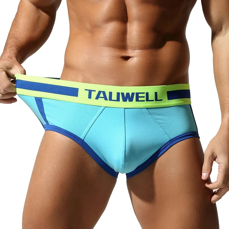 Men's Briefs, Comfortable Cotton, Full Coverage, Sexy Men's Triangle Underwear with Pouch Enhancing Design