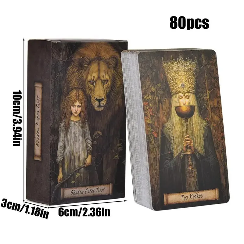Tarot Cards for Beginners 80 Pieces Girl Board Game Portable Strategic Board Games for Boys Girls Women Men Play Halloween