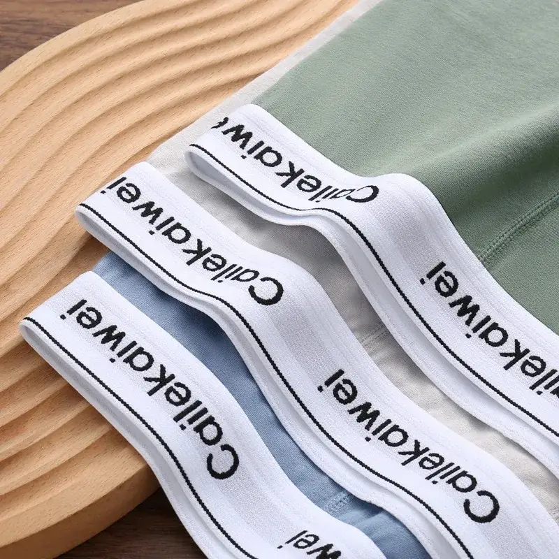 5Pcs/Lot Underwear Man High Quality Pure Cotton Antibacterial Flat-leg Pants Breathable Four-corner Waistband Men's Boxer Briefs — image 8