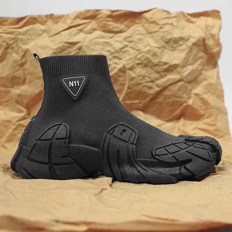 Outdoor Men Casual Boots Winter Designer Soft Sneakers Breathable Mens Socks Shoes Slip on Flat Lightweight Walking Sport Shoes — image 8