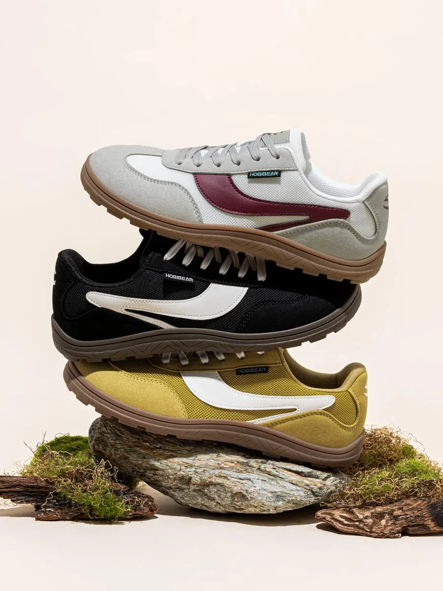 Sapatos descalços largos das mulheres dos homens zero gota tênis minimalistas malha de couro artificial retro sapatos de caminhada
