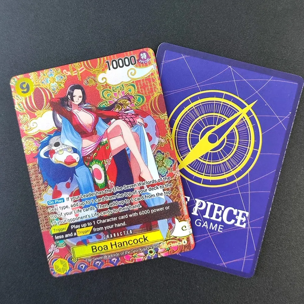 Diy One Piece Op14 Sp Card The Azure Sea Seven Hancock Perona Mihawk Sengoku Kid Killer Sugar English Collection Tcg Anime Card — image 6