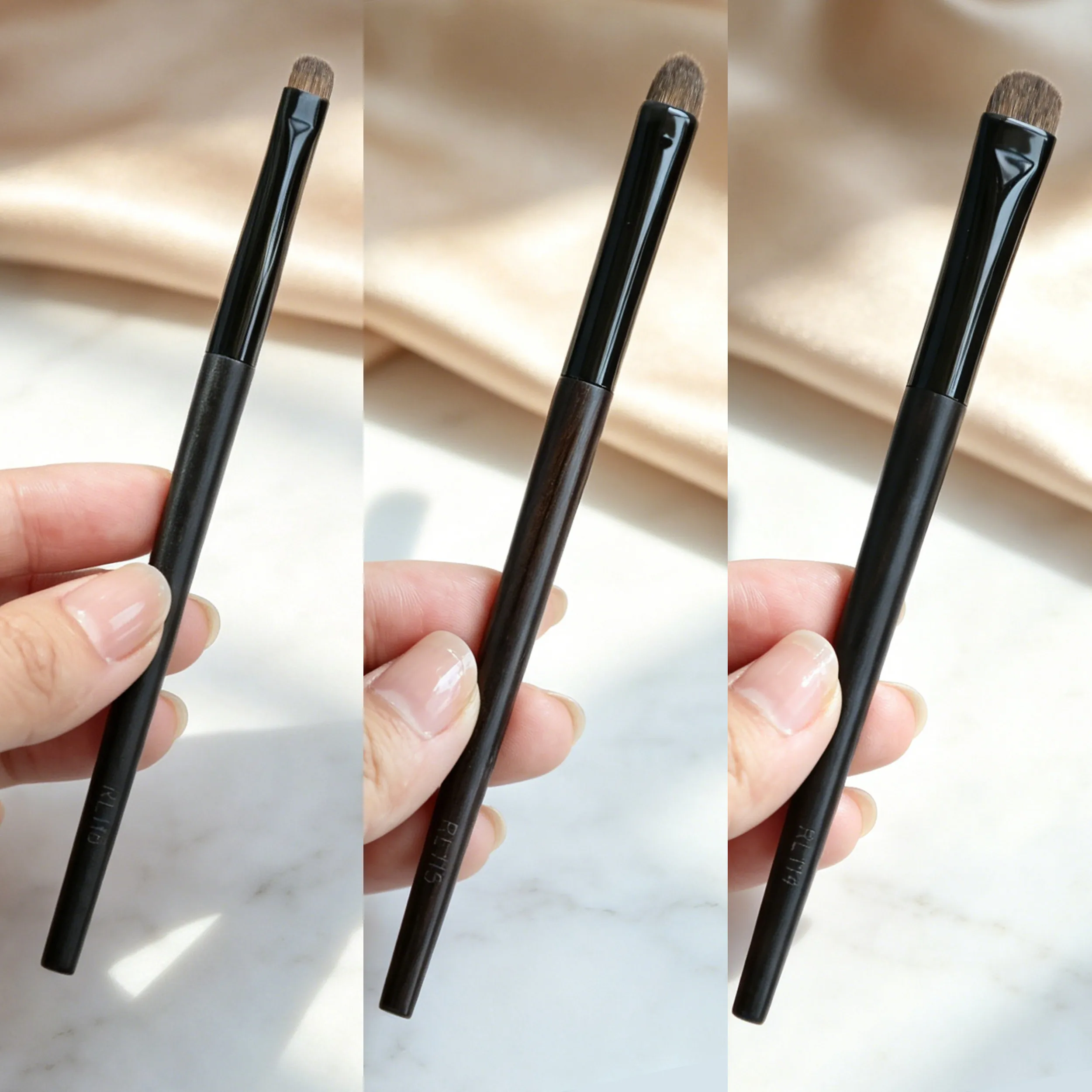 1PC Professional Handmade Make Up Brush Smoky Eye Shadow Smudge Brush Soft Weasel Lynx Hair Ebony Wood Handle Makeup Brushes