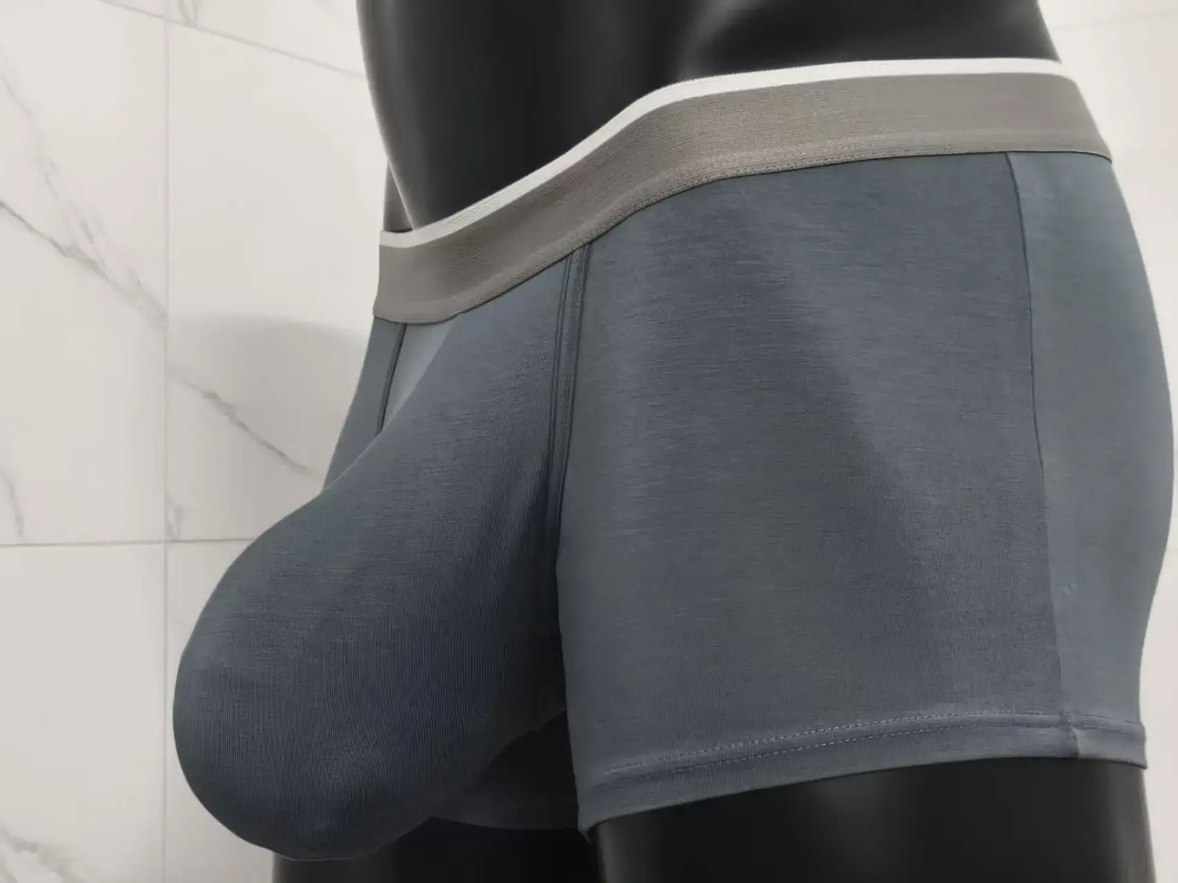Cueca boxer masculina premium, cueca grande com bolsa extra grande, aumento de protuberância, respirável, leve, boxers masculinos — image 5