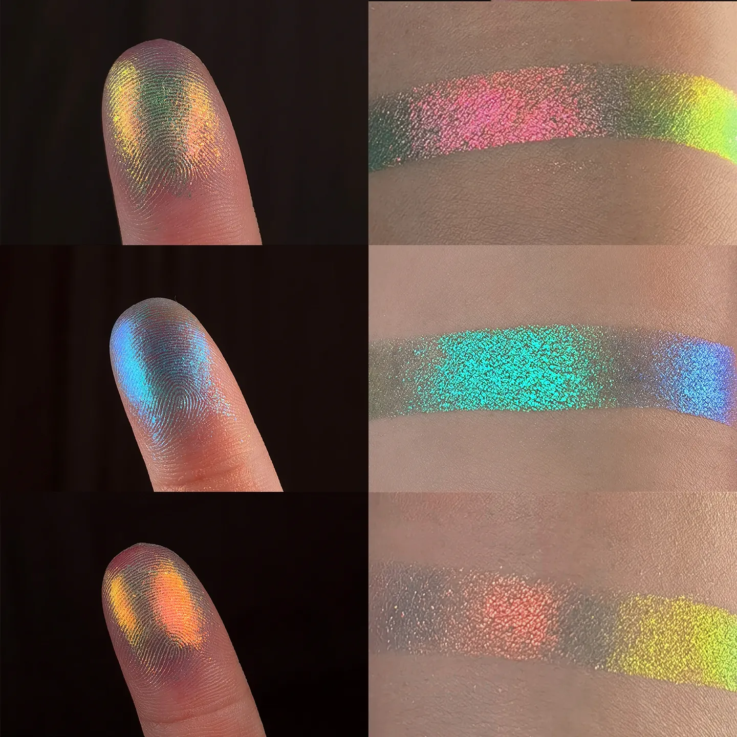 Eyeshadow Palette Chameleon Glitter Metallic Shimmer Glitter Eye Shadow Gradient Colors Fine Flash Eye Makeup