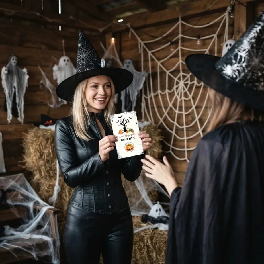 50 Halloween scratch cards Pumpkin Theme Halloween Party Games Scratch to Win! — image 4
