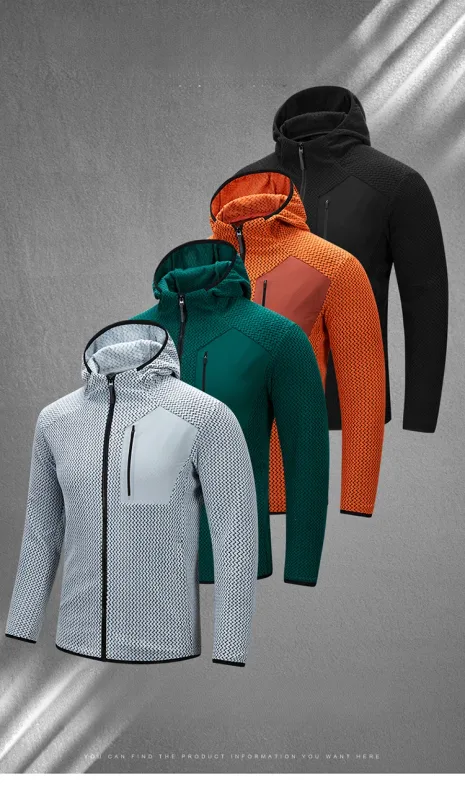 Fashionable and Versatile Warm Hooded Coats, High-quality Men's Zipper Coats for Fall/winter,Casual Sports Fitness Sweatshirts — image 3