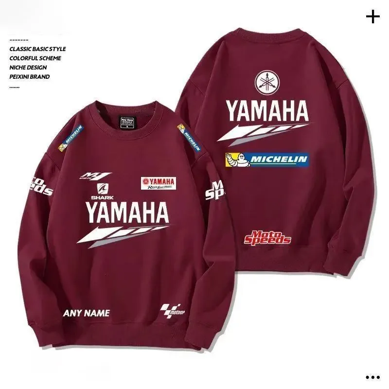 Yamaha 2026 Spring outdoor street cotton men's hooded pullover long-sleeved motorcycle riding jacket loose women's sportswear GP — image 9