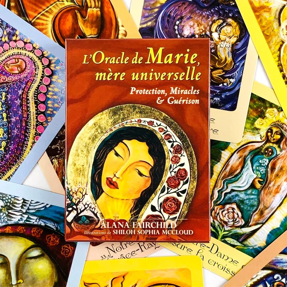 L'Oracle De Marie 44 Card French Edition Divination Oracle Deck Divine Mother Energy Perfect for Healing & Spiritual Guidance
