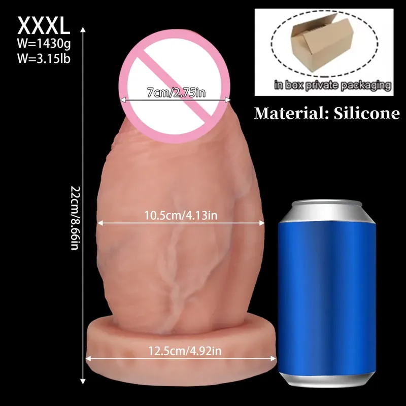 Nuevo realista, grande, enorme, grueso, consolador Anal, tapón Anal, gigante, grande, suave, de silicona, tapón Anal, expansor, entrenamiento, juguetes sexuales para adultos para mujeres — image 12
