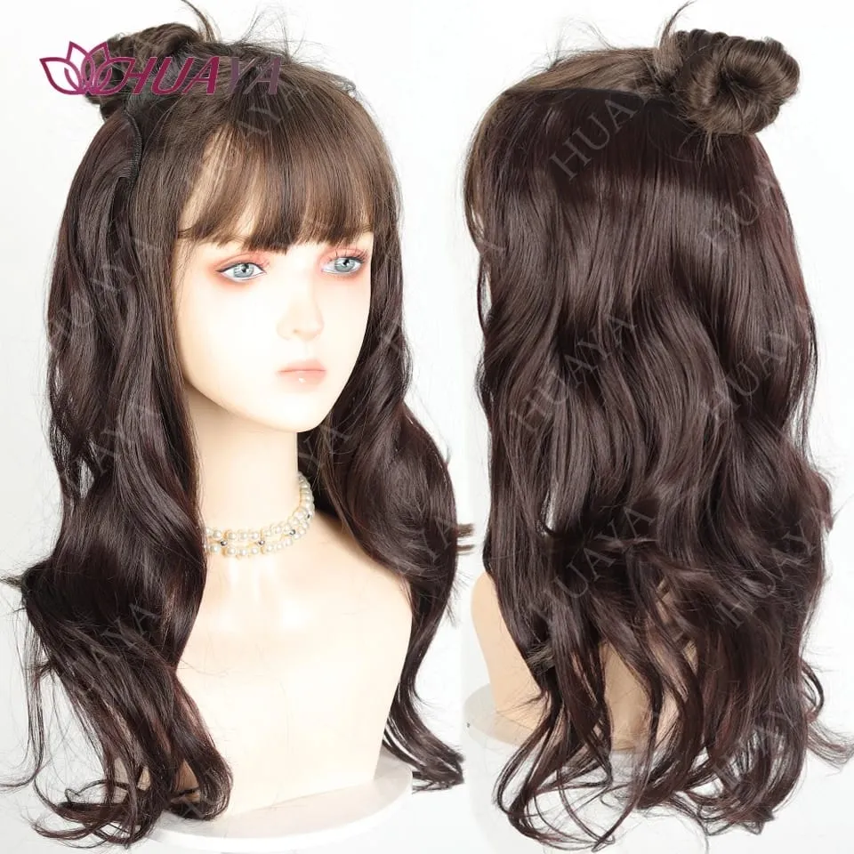 Clip in Hair Extensions 20” One Piece Hair Extension Long Wavy Layered Hairstyles Natural Soft Synthetic Hairpieces for Women — image 2