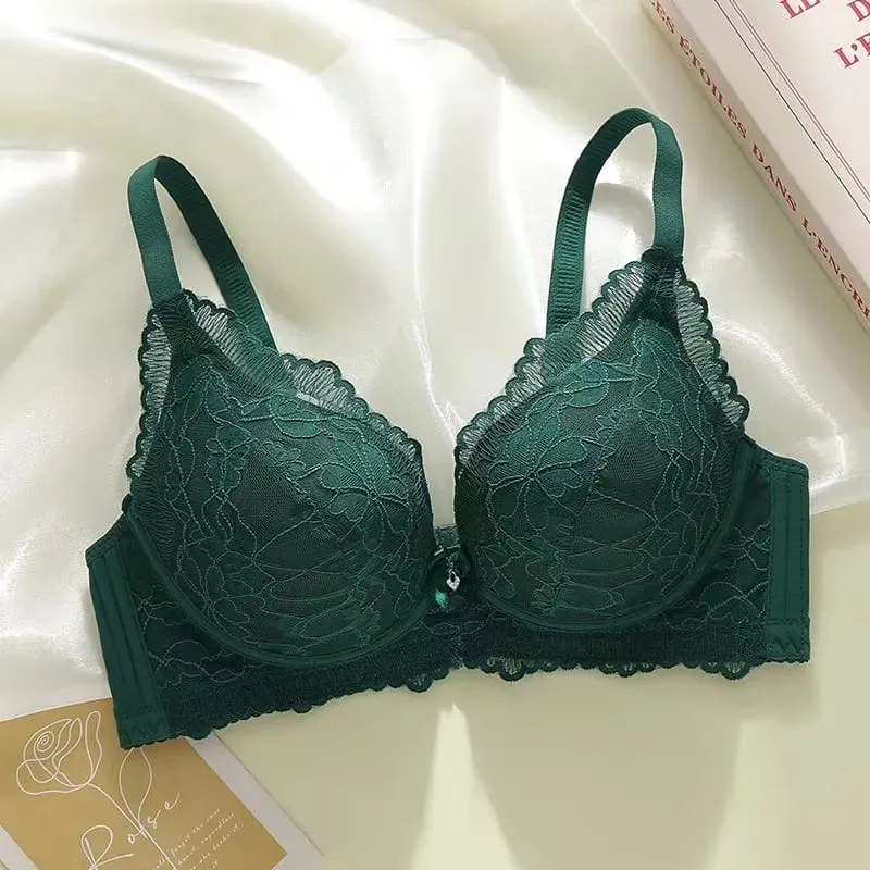 Thickened 8cm Push-Up Adjustable Bra without Underwire for Small Breasts Comfortable Gathered Auxiliary Lingerie for Women