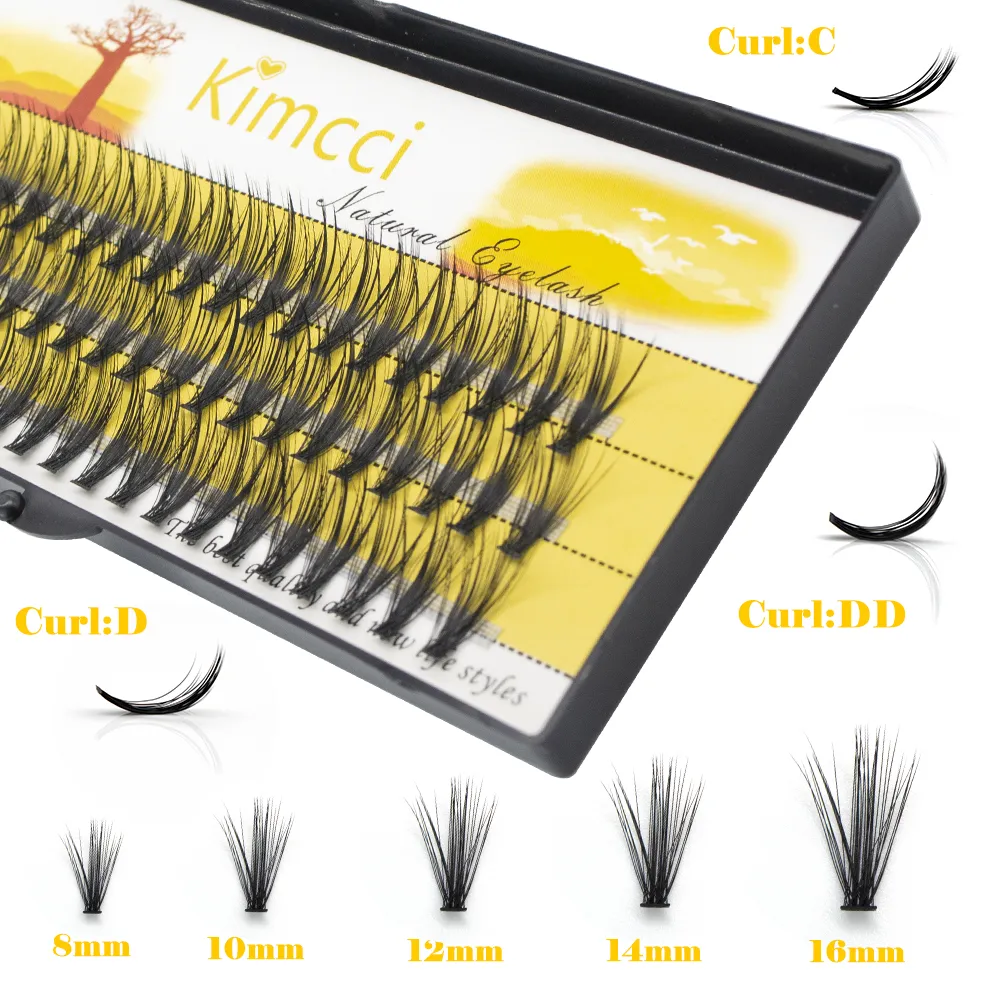 30D Kimcci Individual Eyelash Extension 1CASE 0.07C Makeup Grafting Cluser Eyelashes Natural Soft False Eye Lashes Cilia as SILK