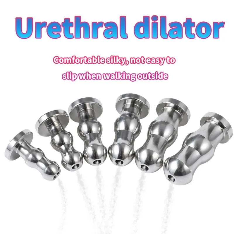 Metal Hollow Penis Plug Men Horse Eye Stick Urethra Stimulation Dilator Catheter Probe BDSM Adult Sex Toy Sounding urethral plug