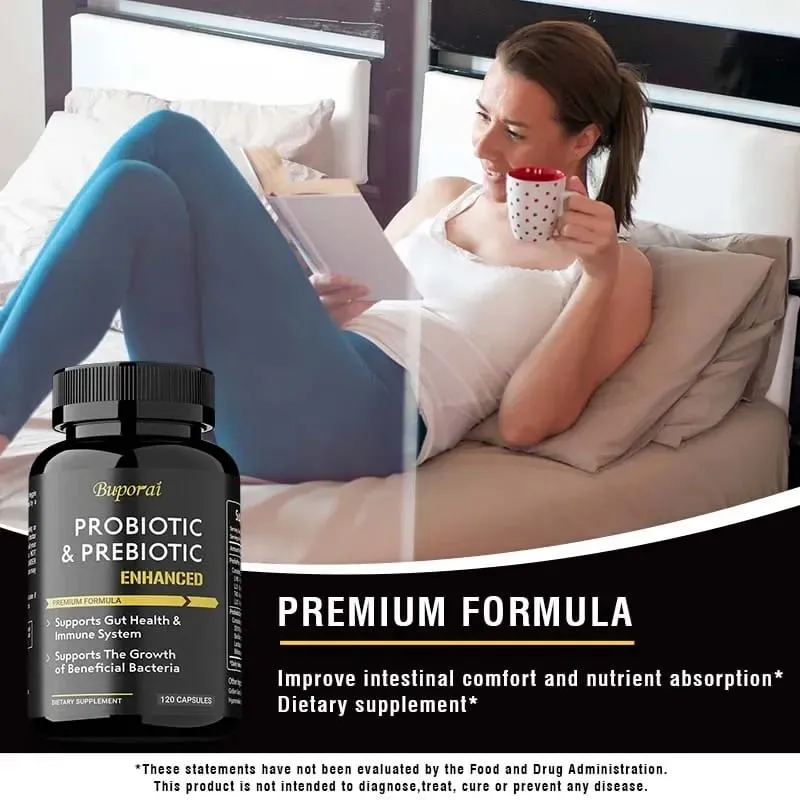 Probiotics & Prebiotics Capsules - Helps Balance Stomach Acid Promote Healthy Intestinal Digestion and Relieve Bloating — image 6