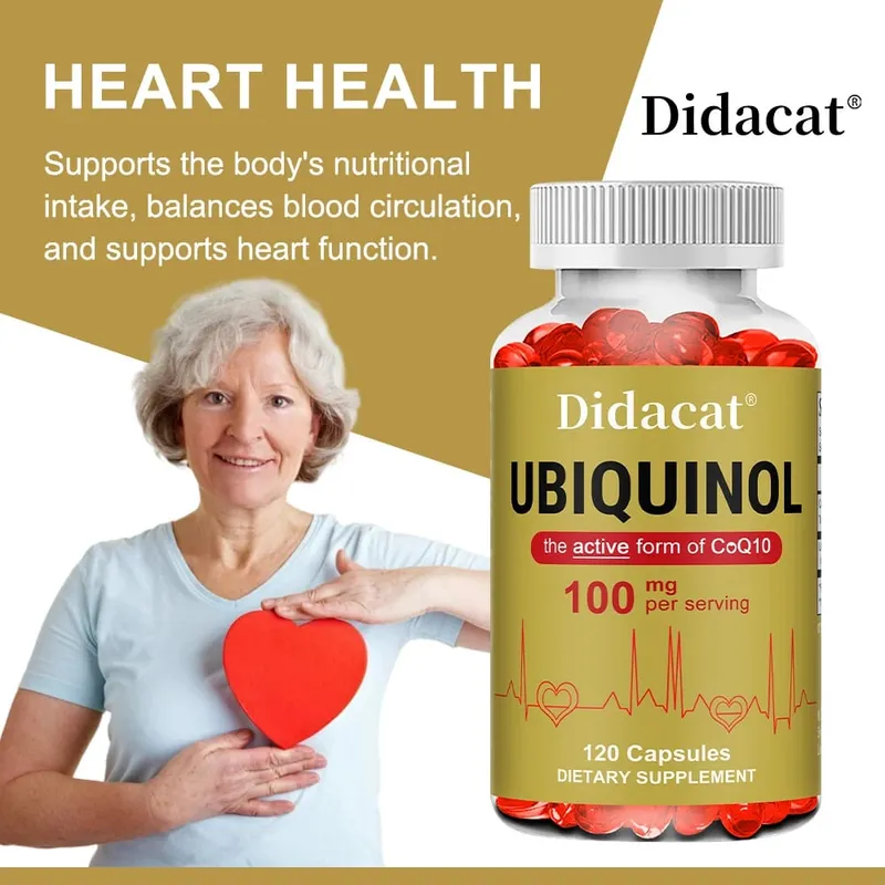 Ubiquinol CoQ10 Vegetable Capsules Antioxidant Support Joint Cellular Energy Production Heart & Cardiovascular Health